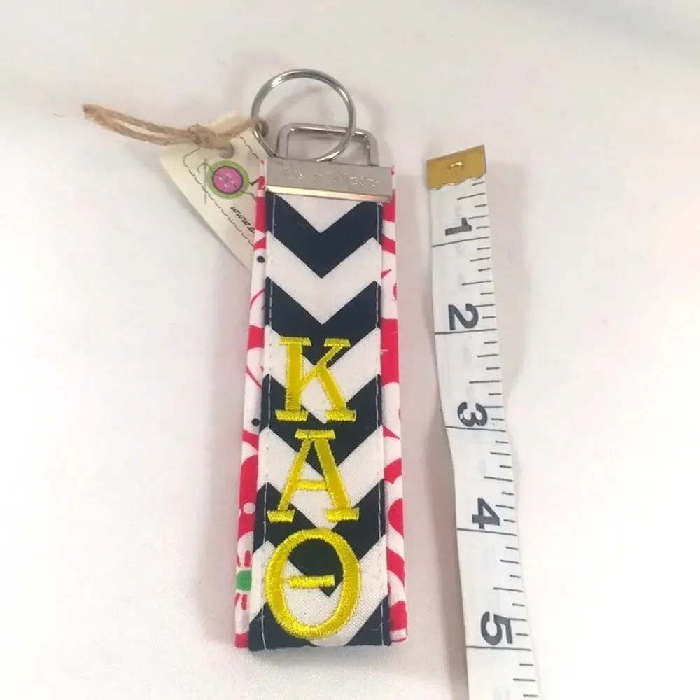 Kappa Alpha Theta embroidered key fob keyc…